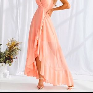 Coral wedding or summer dress worn once at a beach wedding